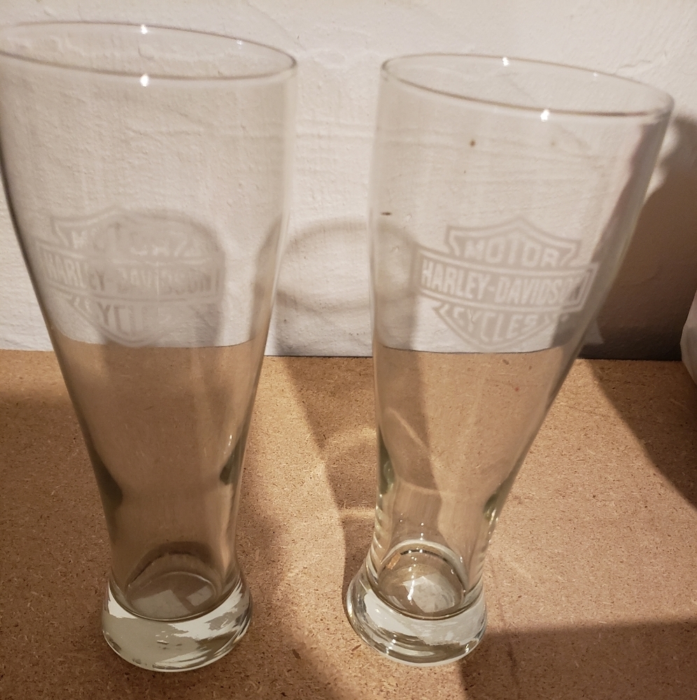 Harley Davidson pilsner glasses
